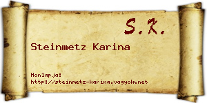 Steinmetz Karina névjegykártya